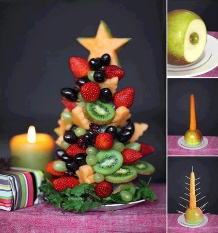 Una forma practica de decorar y tener la fruta a mano.