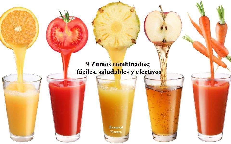 9 Zumos combinados faciles, saludables y efectivas que equilibran diferentes problemas de salud.